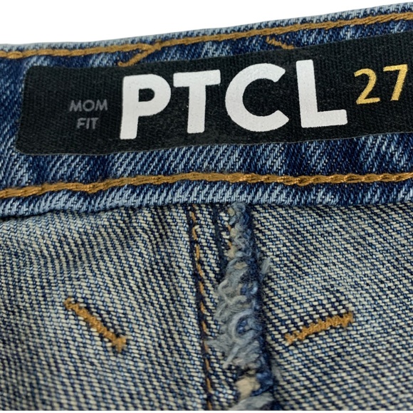PTCL High Rise Mom Fit | Distressed Denim Jeans - Picture 6 of 7